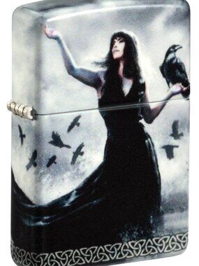 Mazzi 540 Creepy Gothic Raven Zippo Lighter